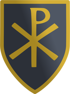 Imágenes Prediseñadas Vector de escudo con el símbolo cristiano Lábaro