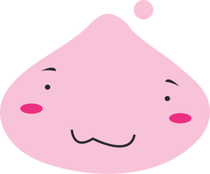 Vektorbild av rosa slem huvud