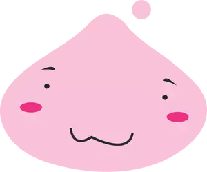 Vector afbeelding van roze slijm hoofd