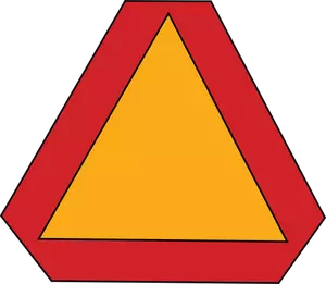 Powolnego ruchu pojazdu znak wektorowych ilustracji