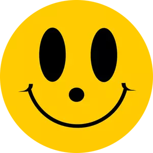 Simple flat smiley face vector image