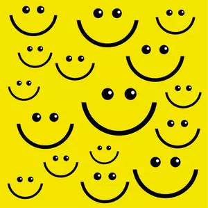 Smiley faces background vector image