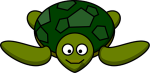Vector image of smiling turtle
