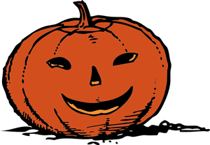 Scary smiling Jack-o-lantern vector graphics