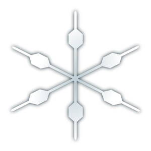 Immagine vettoriale icona di fiocco di neve