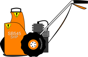 Vector drawing of electric snow blower