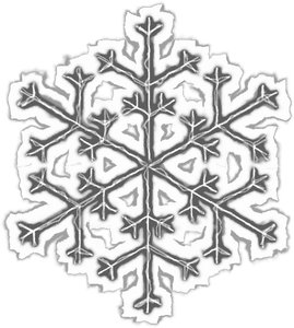 Imágenes Prediseñadas Vector de copo de nieve en escala de grises