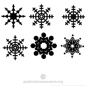 Conjunto de vectores de copos de nieve