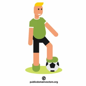 Soccer player cartoon art