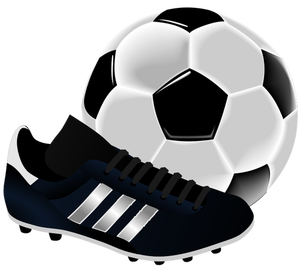 Fotboll utrustning vektor illustration