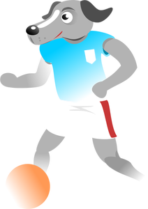 Voetbal hond vector afbeelding