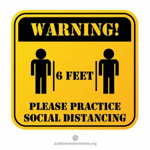 Warning social distancing