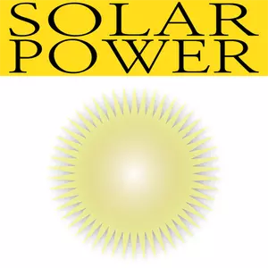 Vector drawing of solar power icon