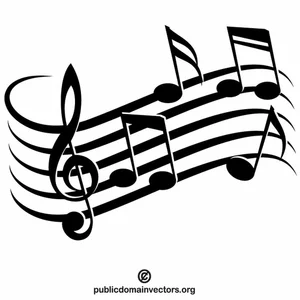 Diseño del logotipo de notas musicales