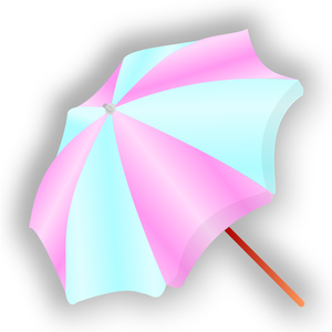 Immagine vettoriale parasole rosa e blu