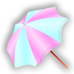 Umbrelă de soare roz şi albastru vector imagine