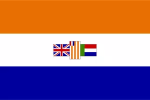 Vektorové kreslení vlajka Jihoafrické republice