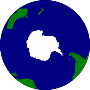 Dünya Güney yarımkürede vektör küçük resim