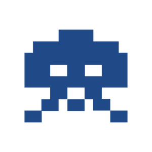 Space invaders pixel kunst icoon vector afbeelding