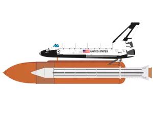 Space shuttle vector drawing