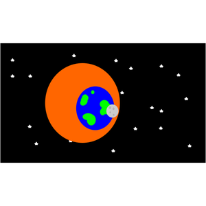 Earth in ruimte vector afbeelding