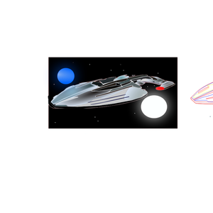 Illustration vectorielle de vaisseau spatial Enterprise
