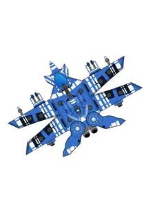 Blaue Raumschiff
