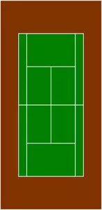 Ilustración de vector de cancha de tenis