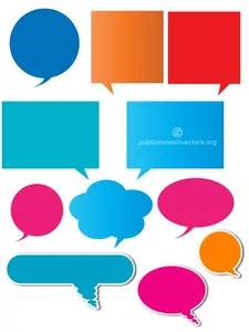 Globos discurso vector pack