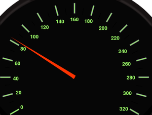 Vector image of square speedometer