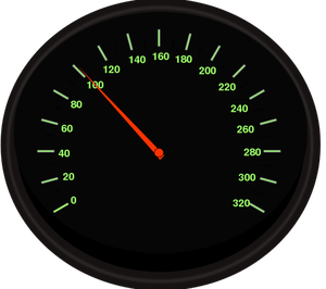 Vector clip art of speedometer
