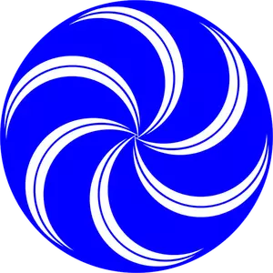 Bola espiral azul