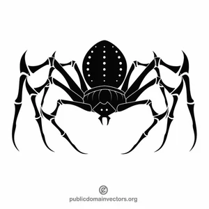 Spider silhouette vector clip art