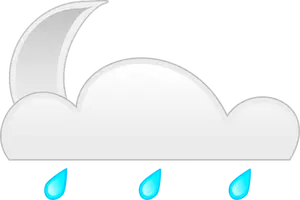 Grafika wektorowa pastelowe kolorowe chmury deszczowe znak