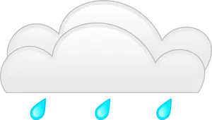 Pastelowe kolorowe overcloud deszcz ilustracja wektor znak