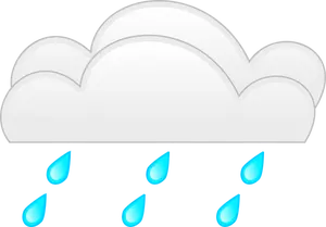 Vektorritning av pastellfärgade overcloud regn tecken