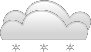 Grafika wektorowa z pastelowe kolorowe overcloud znak śnieg