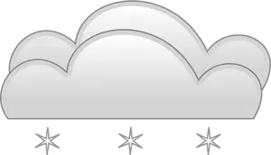 Vektorgrafik med pastellfärgade overcloud snö tecken