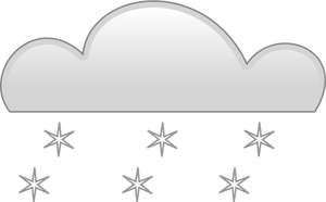 Pastel colored snowfall sign vector clip art