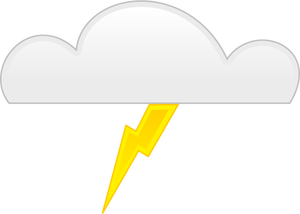 Pastellfargede symbolet for thunder vektorgrafikk