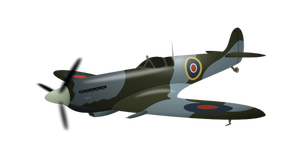 Ilustración de vector de avión de Supermarine Spitfire