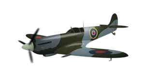 Supermarine Spitfire avion vector illustration