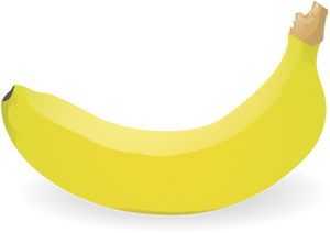 Fotorealistinen yksittäinen banaanivektorikuva