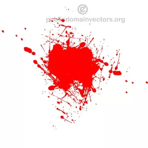 Inchiostro rosso splatter grafica vettoriale