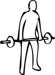 Levantamento de peso exercício instrução vetor clip-art