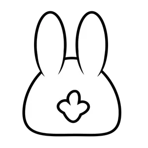 Back head of a spring bunny vector image