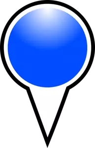 Mapa de ilustração em vetor ponteiro cor azul
