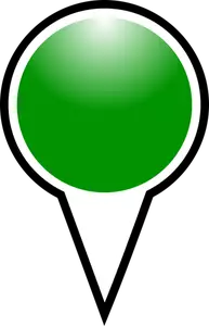 Mappa di disegno vettoriale di puntatore colore verde
