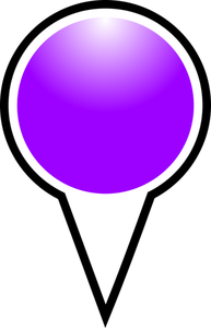 Mapa ukazatel fialovou barvu vektorové ilustrace