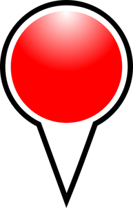 Kaart van aanwijzer rode kleur vector illustraties